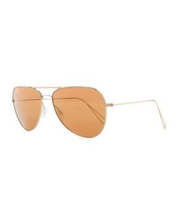 Isabel Marant par Oliver Peoples Matt 60 Aviator Sunglasses, Light Gold/Peach