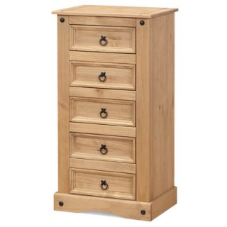 Hometime Aztec Mexican Pine 5 Drawer Tallboy Chest DF040821