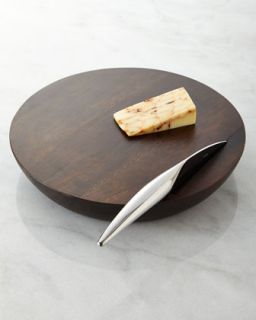 Espresso Harmony Cheese Board with Knife   Nambe