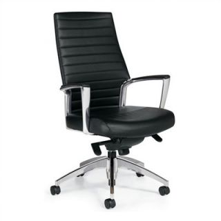 Global Total Office High Back Leather Managerial Chair with Knee Tilter 2670LM 2