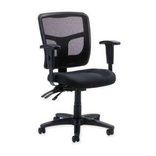 Lorell 86000 Series Mid Back Mesh Managerial Chair with Arms LLR86201