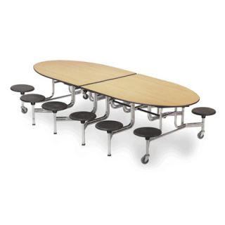 AmTab Manufacturing Corporation Mobile 12 Stool Table MSE1012