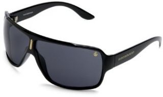 Rocawear Men's R889 Shield Sunglasses,Black Frame/Gradient Smoke Lens,one size Clothing