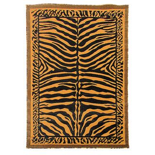 Kingdom Design Golden Brown Animal Skin Print Rug (5 X 7)