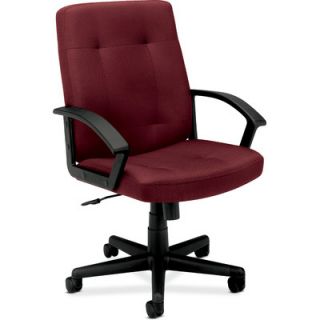 Basyx VL602 Series Mid Back Chair with Loop Arms BSXVL602VA Color Burgundy
