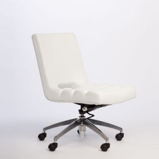 Matrix Oprah Mid Back Leather Office Chair with Swivel OC OPRAH Color White