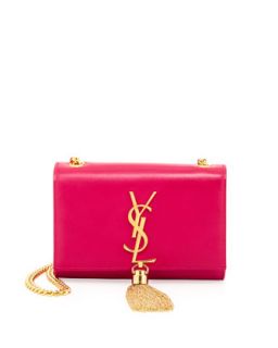 Cassandre Small Tassel Crossbody Bag, Pink   Saint Laurent