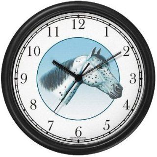 Appaloosa Horse Wall Clock by WatchBuddy Timepieces (White Frame)  