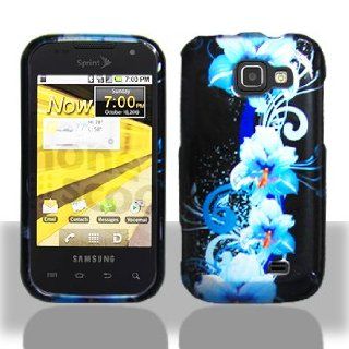 For Sprint Samsung M920 Transform Accessory   Blue Flower Design Hard Case Proctor Cover + Lf Stylus Pen Cell Phones & Accessories