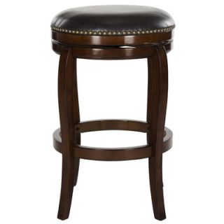 Safavieh Nuncio 29 Swivel Bar Stool FOX7006 Seat Color Brown, Finish Espresso