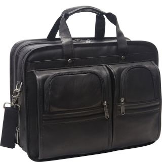 Wall Street Colombian Leather Expandable Laptop Brief