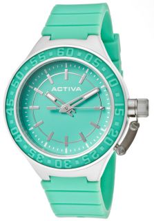 Activa AA301 006  Watches,Womens Turquoise Dial Turquoise Polyurethane, Casual Activa Quartz Watches