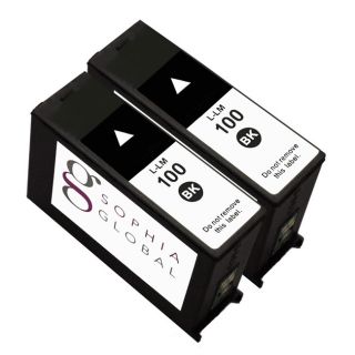 Sophia Global Remanufactured Ink Cartridge Replacement For Lexmark 100 (2 Black)