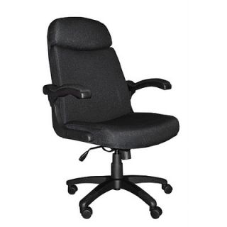 Mayline Comfort High Back Office Chair with Arms 6446AG Finish Black Leather