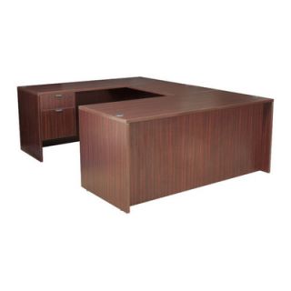 Regency Double Pedestal U Desk LUD Finish Cherry, Size 66x89x66