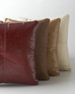 Cream Leather Pillow   Massoud