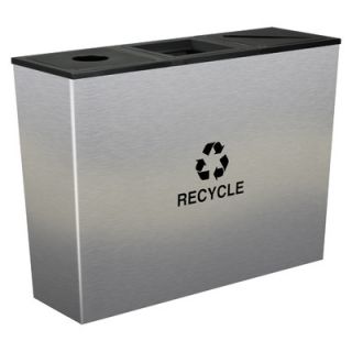 Ex Cell Metal Products Metro Indoor Recycling Receptacle RC MTR 3 SS