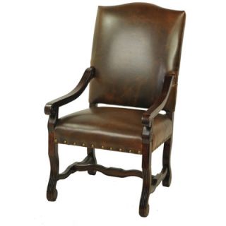 MOTI Furniture True Leather High Back Arm Chair 9401103 Color Chestnut