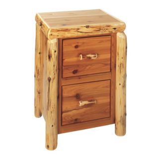 Fireside Lodge Traditional Cedar Log 2 Drawer File Cabinet 17040