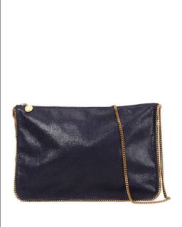 Mini Chain Shoulder Bag, Navy   Stella McCartney