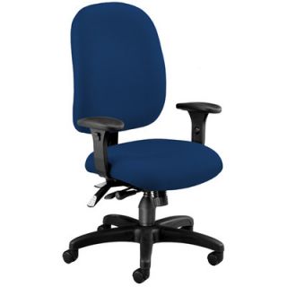 OFM Ergonomic Mid Back Task Chair with Arms 125 Finish Navy