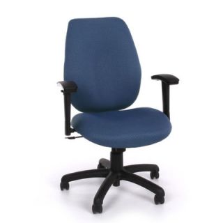 OFM Ergonomic Mid Back Office Chair with Arms 611 Finish Ocean Blue