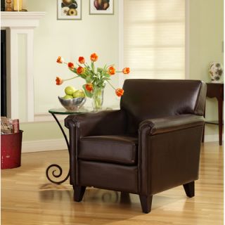 Home Loft Concept Lerentee  Leather Arm Chair NFN1008 Color Espresso