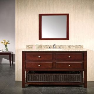 Granite Top Dakota 2 drawer Hardwood Vanity By Ove Decors