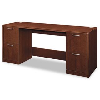 HON Attune Series Computer Desk with Credenza with Kneespace HON11841FF Finis