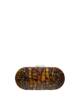 Mary Alice Small Shell Clutch Bag, Brown   Rafe