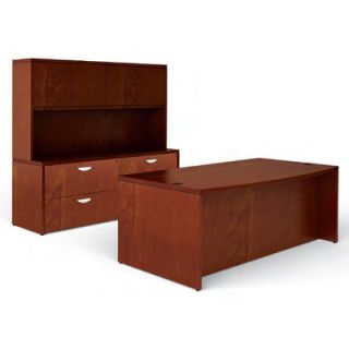 Offices To Go Ventnor Standard Bow Front Desk Office Suite with Hutch Ventnor