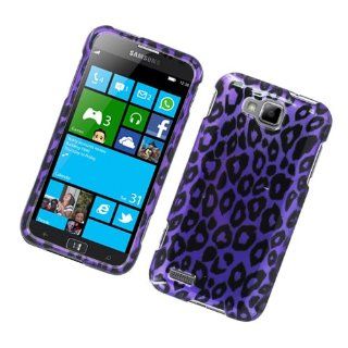 Samsung ATIV S T899M SGH T899M Purple Leopard Skin Print Cover Case Cell Phones & Accessories