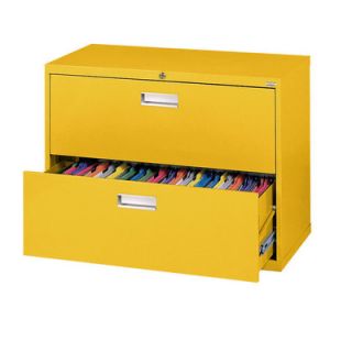 Sandusky 600 Series 2 Drawer  File Cabinet LF6A362 Finish Yellow
