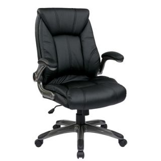 Office Star Mid Back Managers Chair with Padded Flip Arms FLH24987 U6