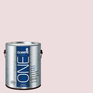 Olympic One 124 fl oz Interior Flat Enamel Ballerina Latex Base Paint and Primer in One with Mildew Resistant Finish