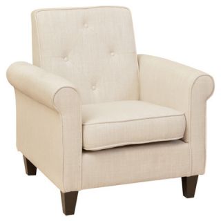 Home Loft Concept Marshall Tufted Fabric Club Chair W6254129 Color Linen Beige