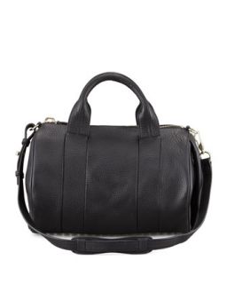 Rocco Leather Satchel Bag, Black/Pale Gold   Alexander Wang
