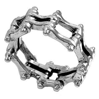 Bike Chain Biker Ring Sterling Silver 925 Size 13 Jewelry