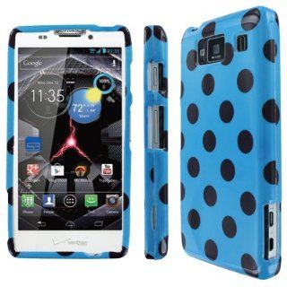 Empire Full Coverage Case for Motorola DROID RAZR MAXX HD XT926   Teal and Brown Polka Dot Cell Phones & Accessories