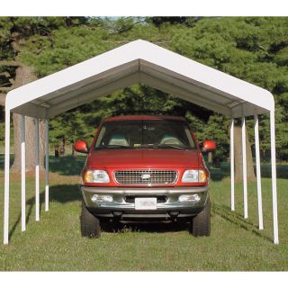 ShelterLogic Super Max 2-in-1 Canopy & Enclosure Kit — 20Ft.L x 10Ft.W x 9Ft.6in.H, 2in. 4-Rib Frame, White, Model# 23572  Super Max   2in. Dia. Frame Canopies