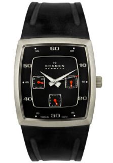 Skagen 390LTRM  Watches,Mens Multi Function Black Rubber, Casual Skagen Quartz Watches