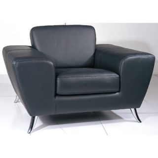 Hokku Designs Julie Leather Chair Julie BL Chair / Julie WH Chair Color Black