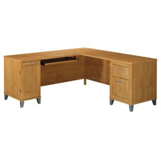 Bush Somerset L Shape Desk WC81410K Finish Maple