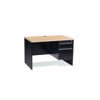 Virco 45 Single Pedestal Computer Desk with Box/File Drawer 533045RP
