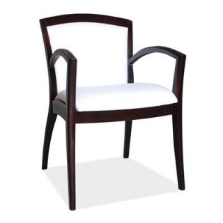 OfficeSource Napoli Guest Chair with Arms 806 Seat Color White, Frame Color
