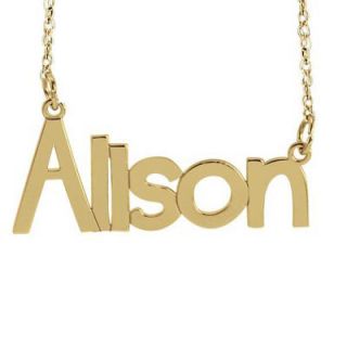 Name Necklace in Sterling Silver with 14K Gold Plate (8 Characters