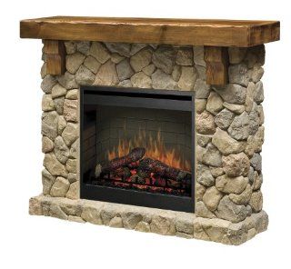 Shop Dimplex SMP 904 ST Fieldstone Pine and Stone look Electric Fireplace Mantel at the  Home Dcor Store