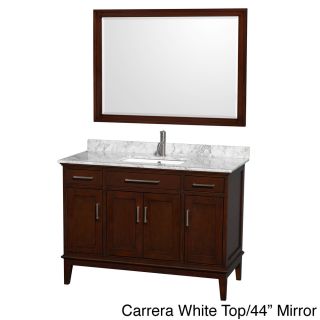 Wyndham Collection Wyndham Collection Hatton Dark Chestnut 48 inch Square Single sink Vanity With Accessory Options Brown Size Single Vanities