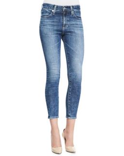 Womens Farrah 12 Years Vintage High Rise Cropped Skinny Jeans   AG Adriano