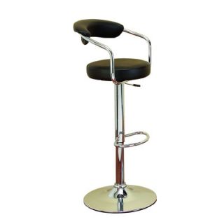 Woodland Imports 26 Adjustable Swivel Bar Stool with Cushion 87004 Seat Colo